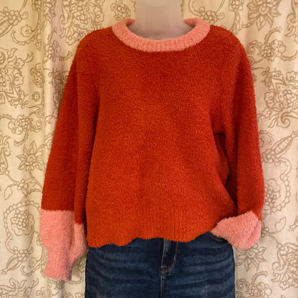Orange and Pink Sweater M